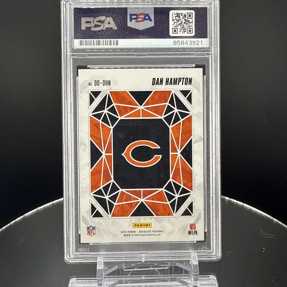 Dan Hampton Chicago Bears 2024 Draft Diamonds Signed Auto PSA/DNA Slab Card